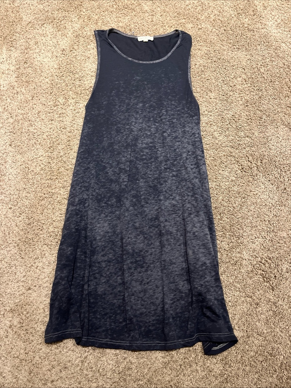 Sleeveless Weathered Grey Tank Dress With Pockets -